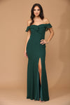 Long Off Shoulder Formal Bridesmaids Chiffon Dress