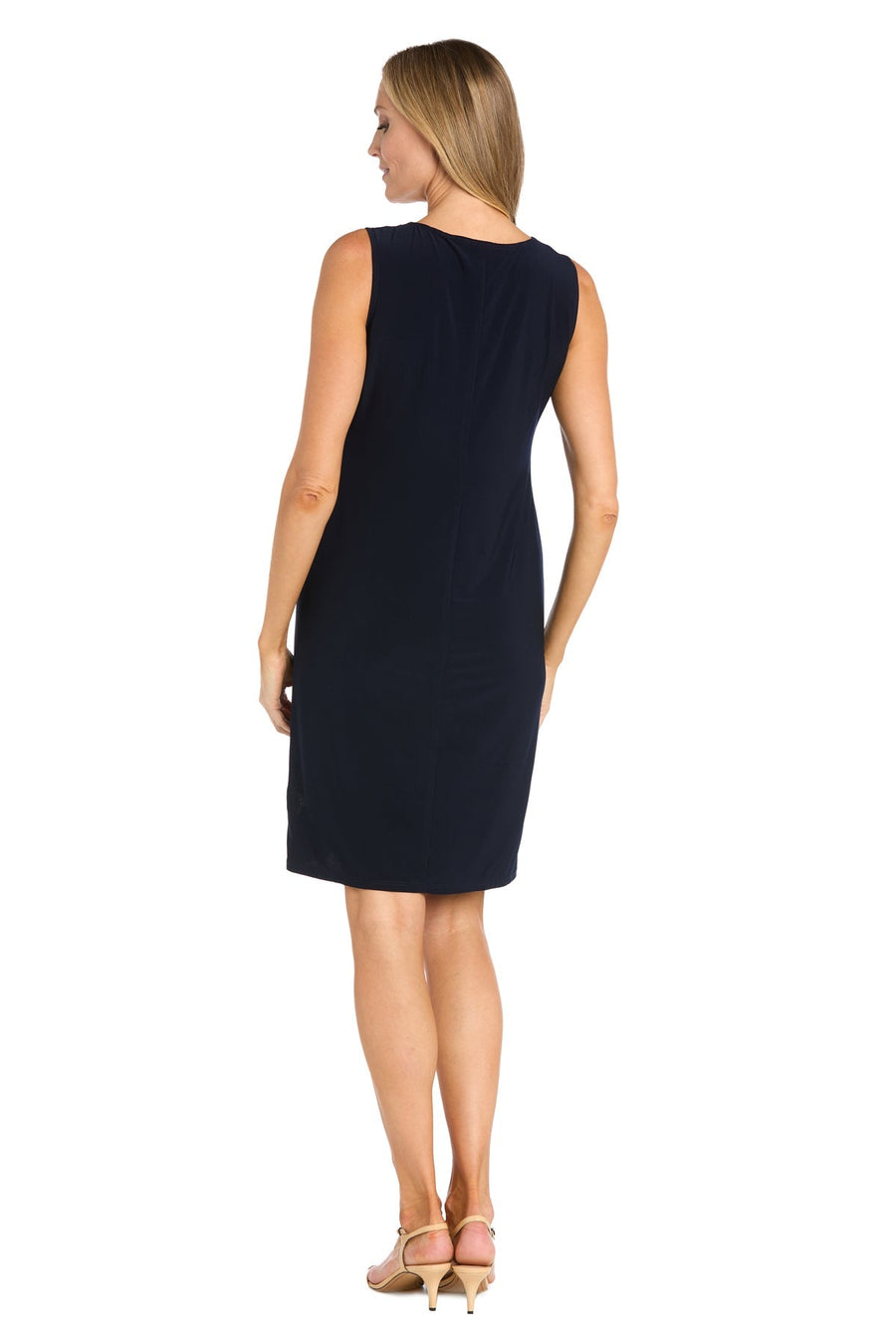 Mother of the Bride Dresses Mother of the Bride Floral Print Short Jacket Dress Navy/Rose