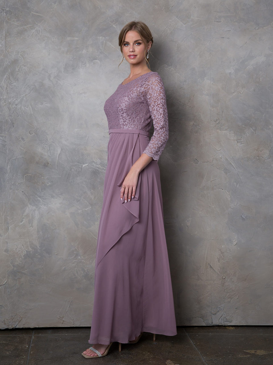 Mother of the Bride Dresses Long Mother of the Bride Lace Formal Dress Mauve