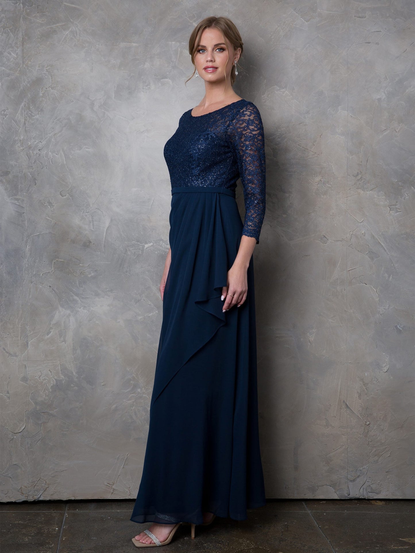 Mother of the Bride Dresses Long Mother of the Bride Lace Formal Dress Navy