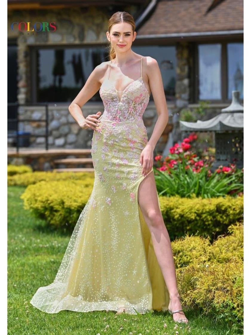 Prom Dresses Fitted formal Evening Long Prom Dress Yellow