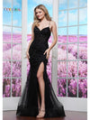 Prom Dresses Floral Formal Long Prom Dress Black