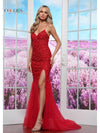 Prom Dresses Floral Formal Long Prom Dress Red