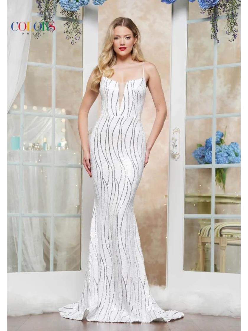 Prom Dresses Formal Fitted Long Evening Dress White
