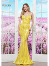 Prom Dresses Formal Fitted Long Evening Dress Yellow