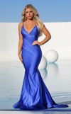 Prom Dresses Long Fitted Formal Slit Mermaid Prom Dress  Royal
