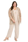 Pant Suit Plus Size Sequin Long Formal Pant Suit Gold