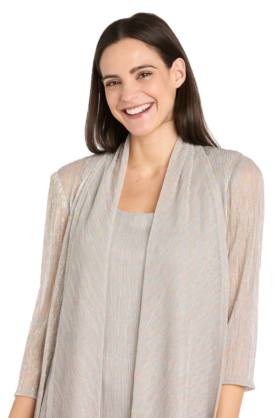 Mother of the Bride Dresses Short Mother of the Bride Metallic Jacket Dress Champagne