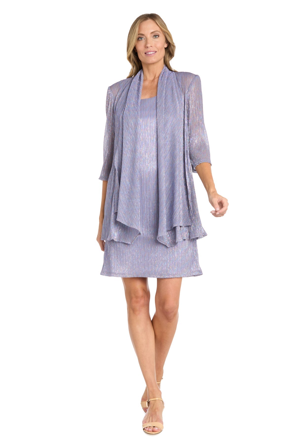 Mother of the Bride Dresses Short Mother of the Bride Metallic Jacket Dress Orchid