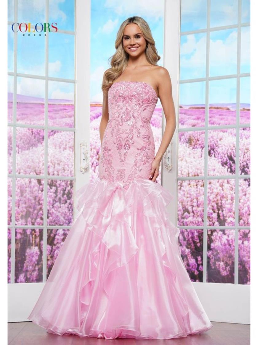 Prom Dresses Long Formal Beaded Mermaid Prom Dress Pink