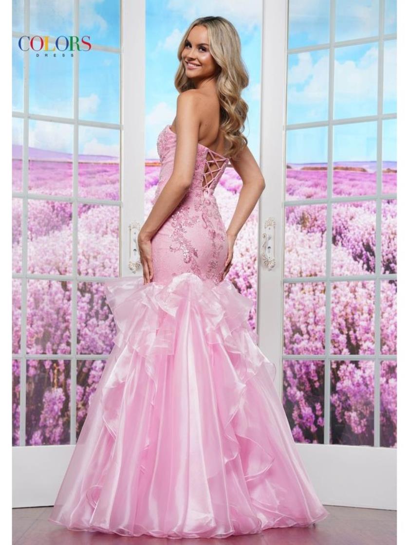 Prom Dresses Long Formal Beaded Mermaid Prom Dress Pink