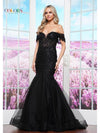 Prom Dresses Long Fitted Formal Beaded Prom Dress Black