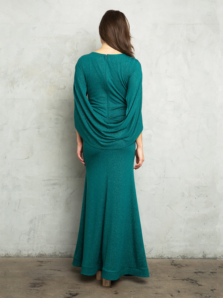 Mother of the Bride Dresses Long Formal Glitter Mother of The Bride Dress Hunter Green