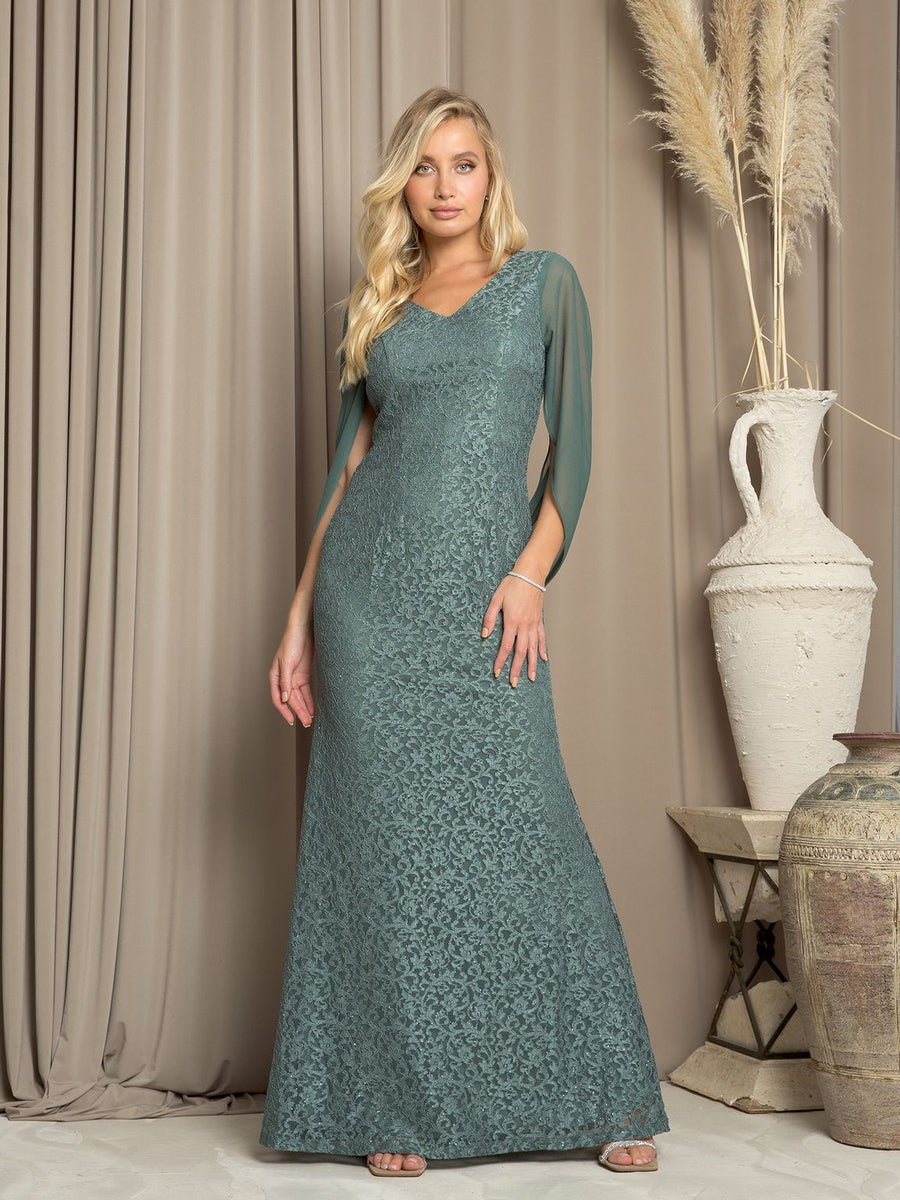 Mother of the Bride Dresses Formal Long Lace Mother of the Bride Dress Eucalyptus