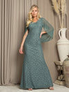 Mother of the Bride Dresses Formal Long Lace Mother of the Bride Dress Eucalyptus