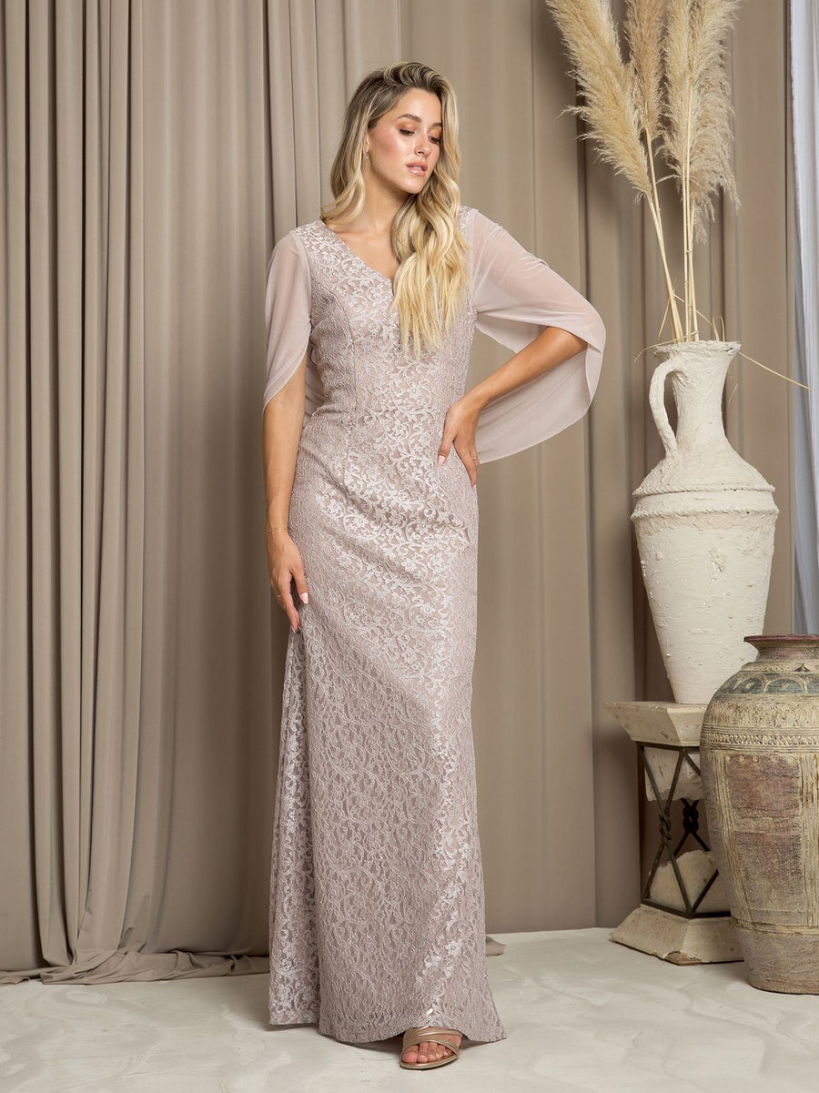 Mother of the Bride Dresses Formal Long Lace Mother of the Bride Dress Cocoa