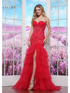Prom Dresses Long Ruffle Formal Prom Dress Red