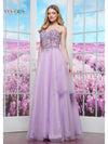Prom Dresses Long Beaded Formal Prom Dress Lilac