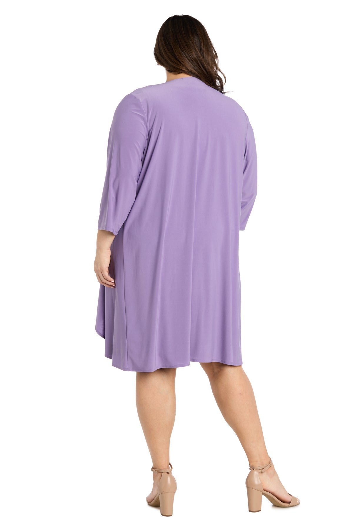 Plus Size Dresses Short Plus Size Printed Jacket Dress Lavender