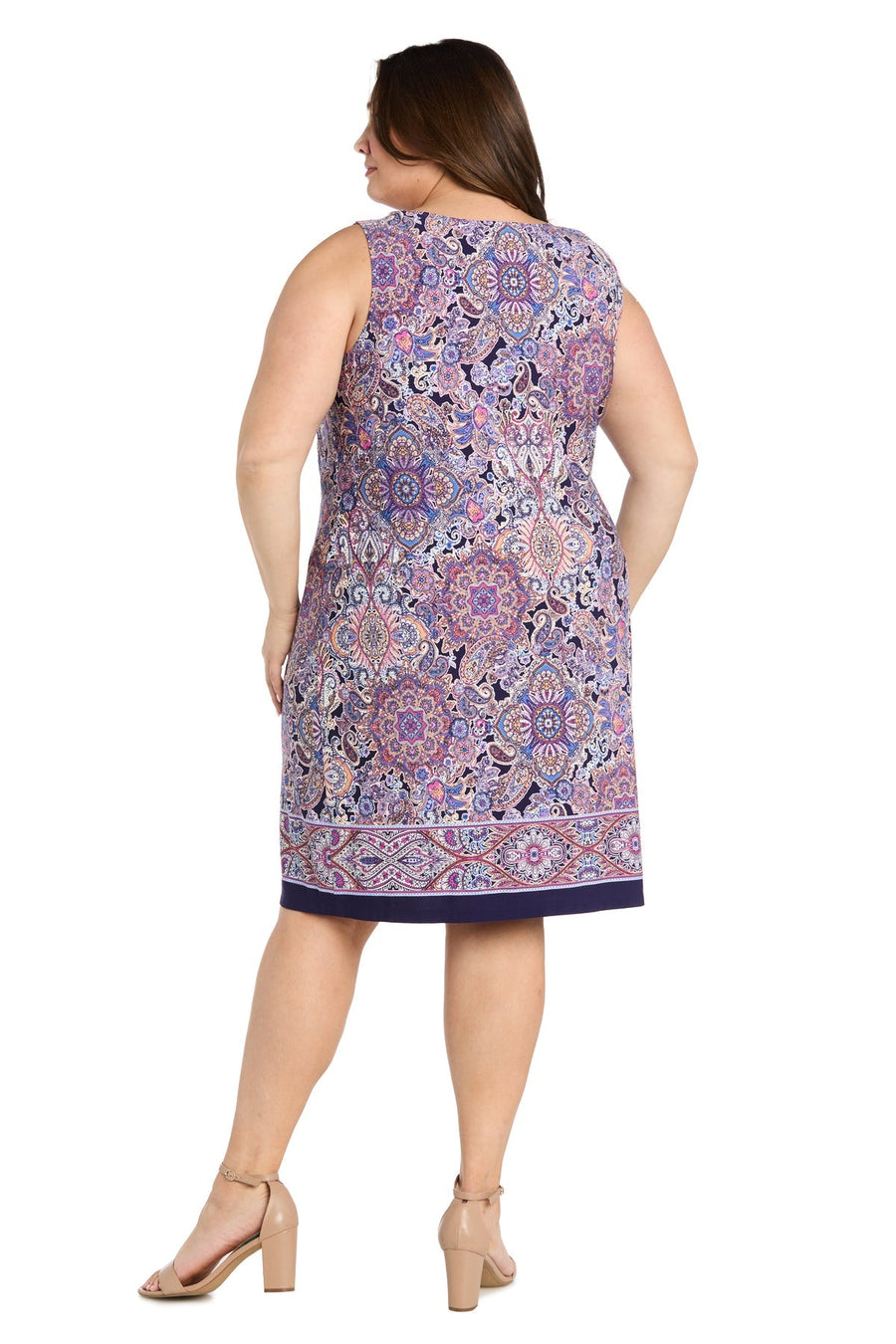 Plus Size Dresses Short Plus Size Printed Jacket Dress Lavender