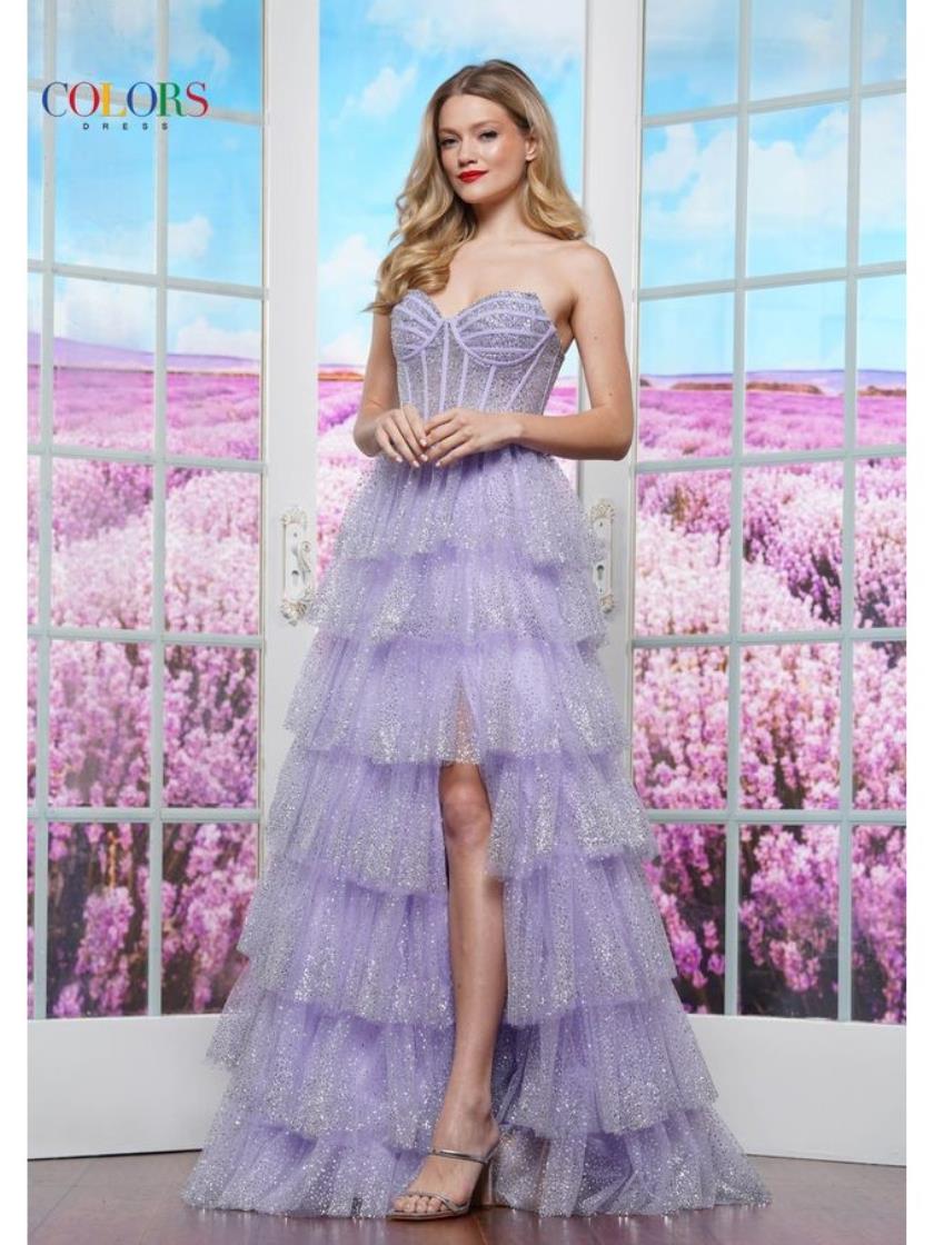 Prom Dresses Long Ball Gown Formal Ruffle Prom Dress Lilac