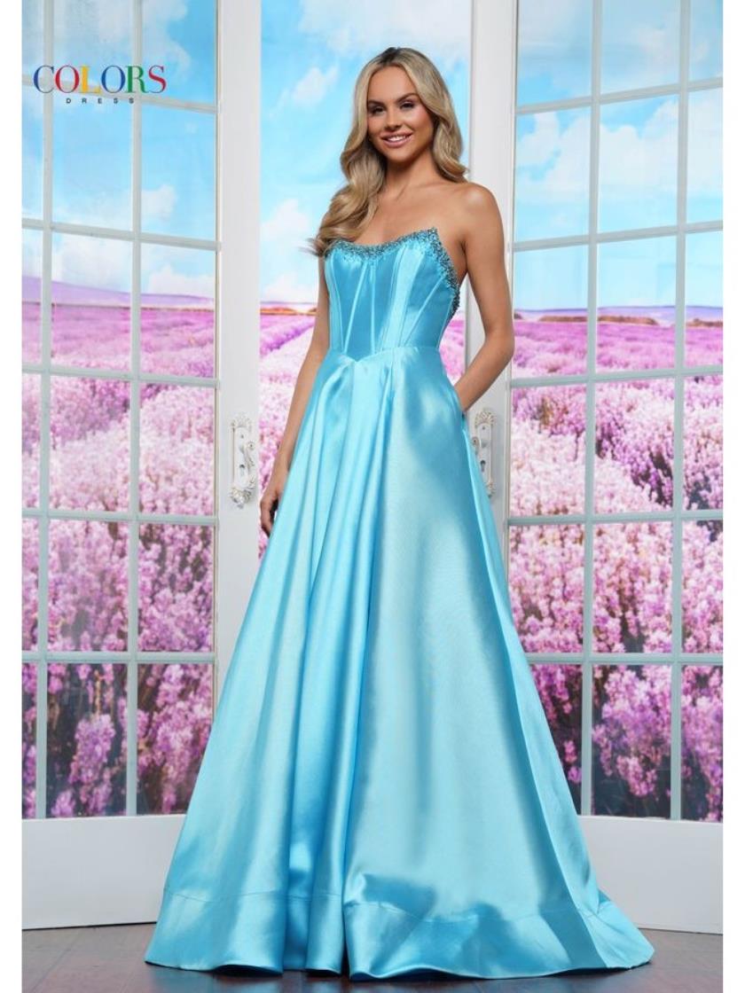 Prom Dresses Formal Ball Gown Long Evening Prom Dress Turquoise