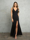 Prom Dresses Long Slit Fitted Formal Prom Dress Black