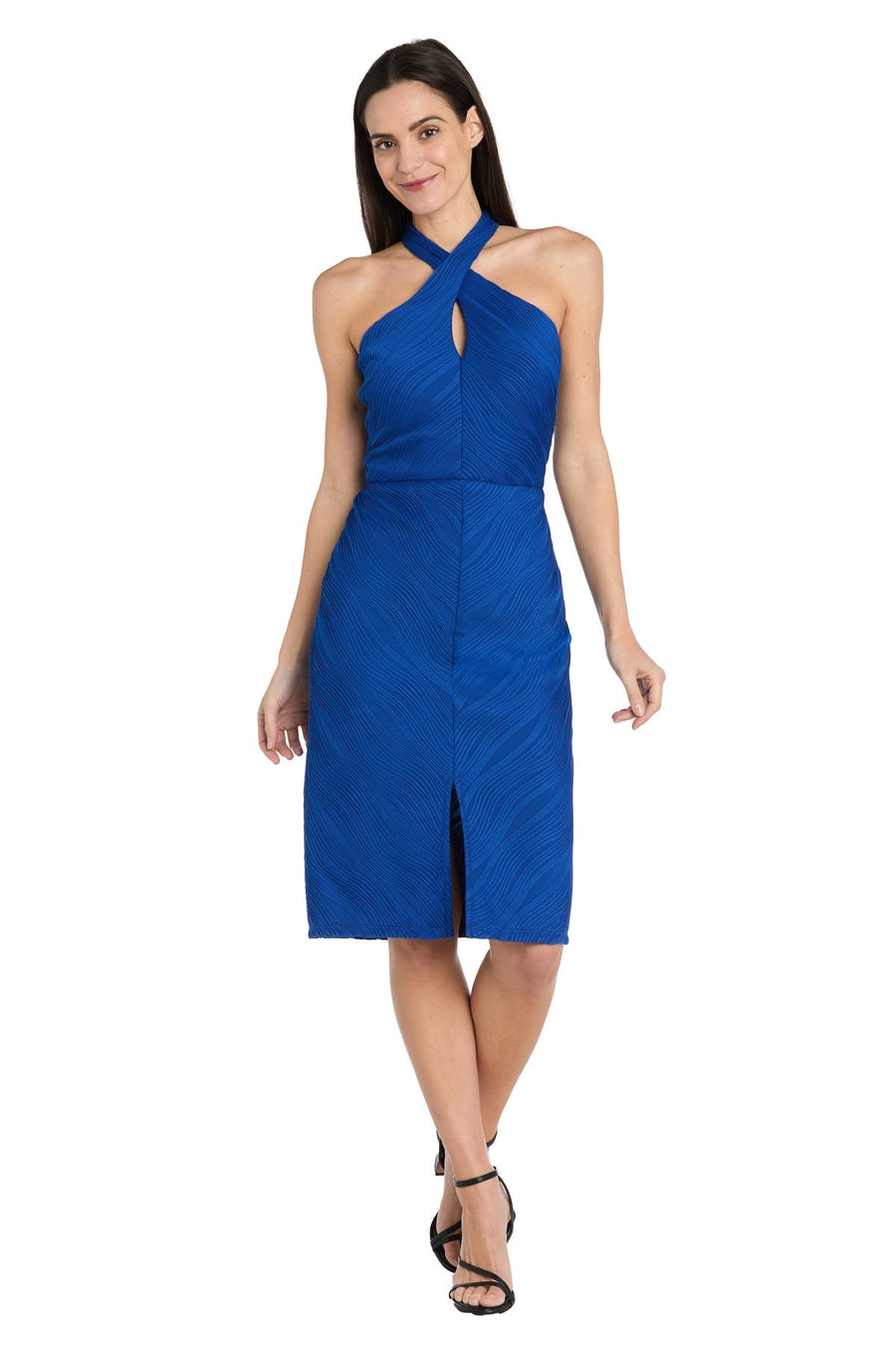 Cocktail Dresses Petite Fitted Short Cocktail Midi Length Dress Royal