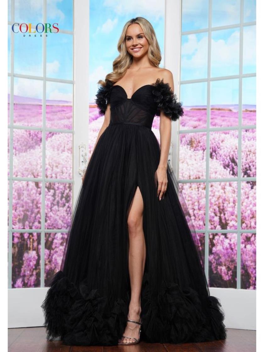 Prom Dresses Formal Sheer Long Ball Gown Prom Dress Black