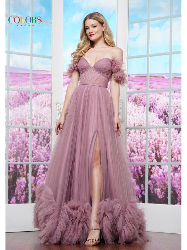 Prom Dresses Formal Sheer Long Ball Gown Prom Dress Deep Mauve