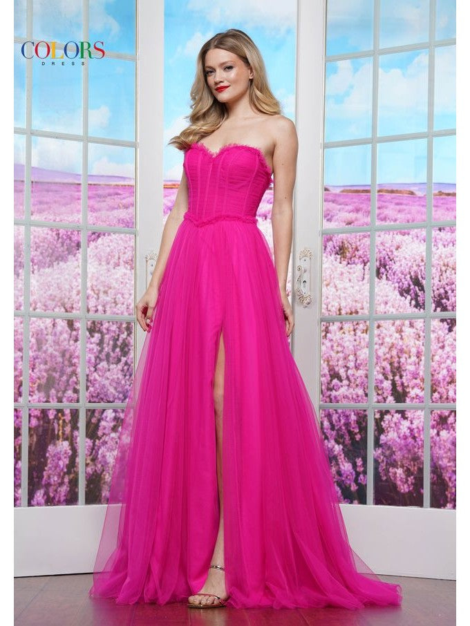 Prom Dresses Formal Ball Gown Long Prom Dress Hot Pink