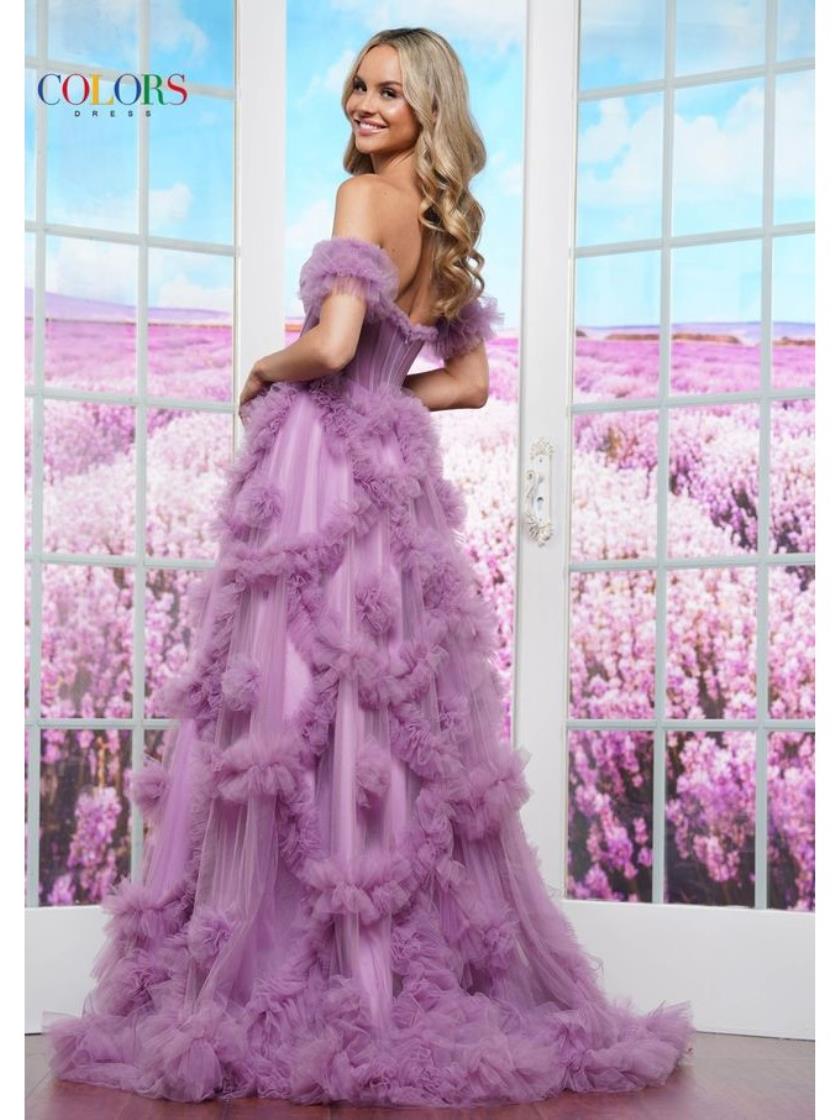 Prom Dresses Long Ruffle Formal Balloon Prom Dress Mulberry