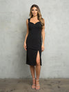 Cocktail Dresses Short Slit Cocktail Dress Black