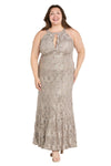 Plus Size Dresses Formal Long Fitted Plus Size Lace Dress Champagne