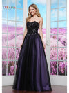 Prom Dresses Ball Gown Long Formal Prom Dress Black Lavender