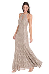 Formal Dresses Fitted Long Formal Petite Lace Dress Champagne