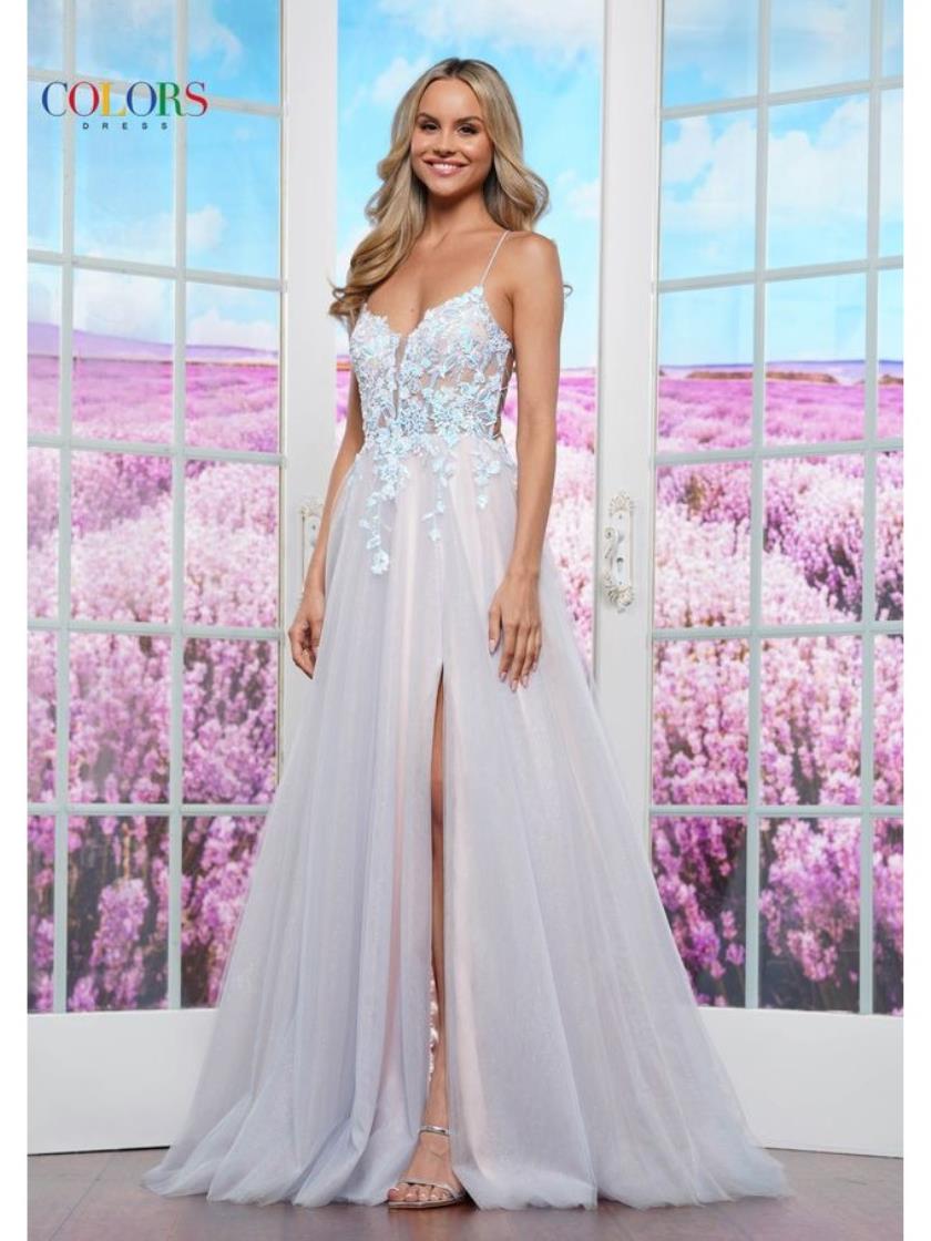 Prom Dresses Long Formal Tone Line Skirt Prom Dress Blue