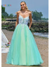Prom Dresses Long Formal Tone Line Skirt Prom Dress Green