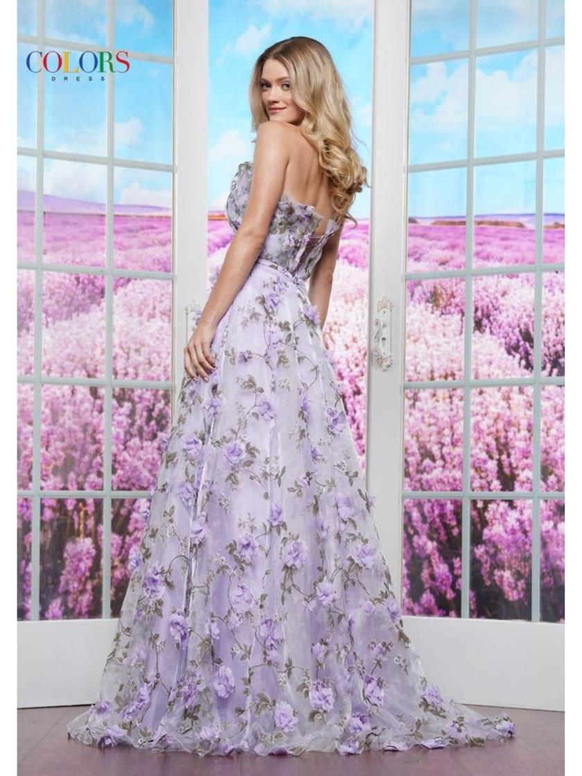 Prom Dresses Long floral Top Formal Ball Gown Prom Dress  Lilac
