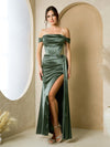 Prom Dresses Long Slit Fitted Formal Prom Dress Eucalyptus