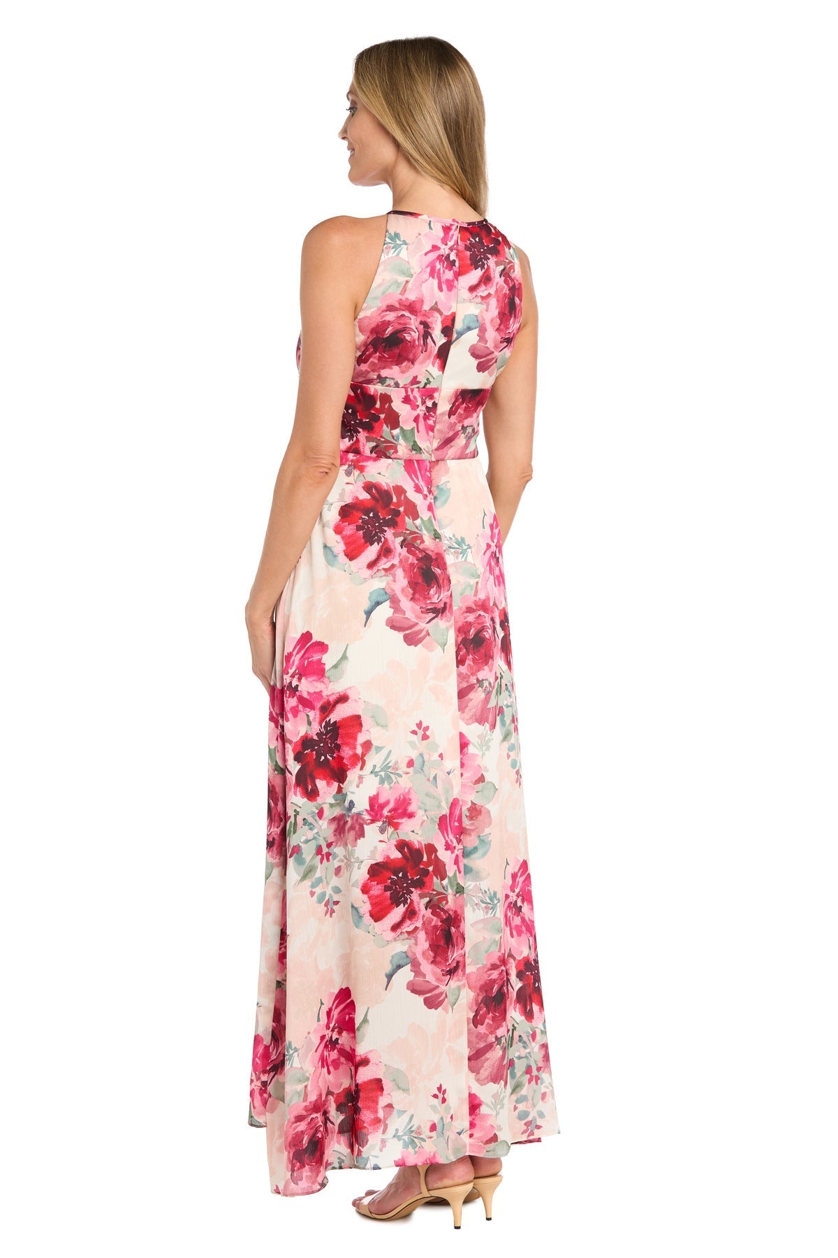 Formal Dresses Long Floral A Line Print Formal Maxi Dress Rose