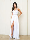 Wedding Dresses Simple Long Bridal Gown Slit Wedding Dress White