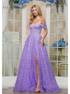 Prom Dresses Floral Long Formal Prom Dress Lavender