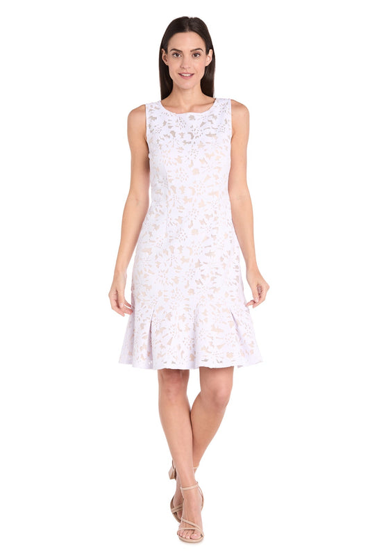 Cocktail Dresses Short Petite Lace Cocktail Dress White/Nude