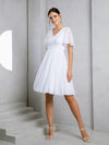 Cocktail Dresses Knee Length A Line Cocktail Dress White