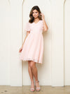 Cocktail Dresses Knee Length A Line Cocktail Dress Blush