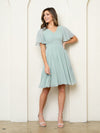 Cocktail Dresses Knee Length A Line Cocktail Dress Sage