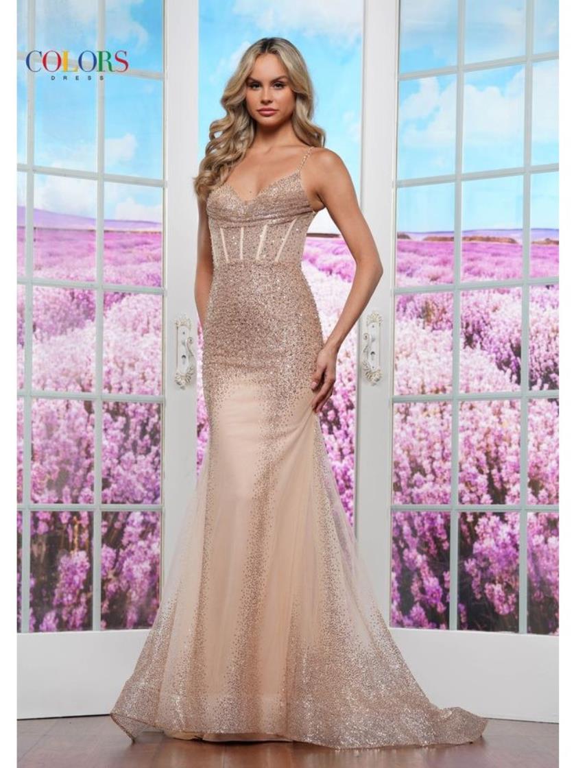 Prom Dresses Formal Evening Fitted Long Prom Dress  Nude