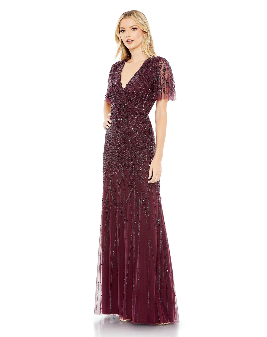 Mother of the Bride Long Mother of the Bride Dress Aubergine