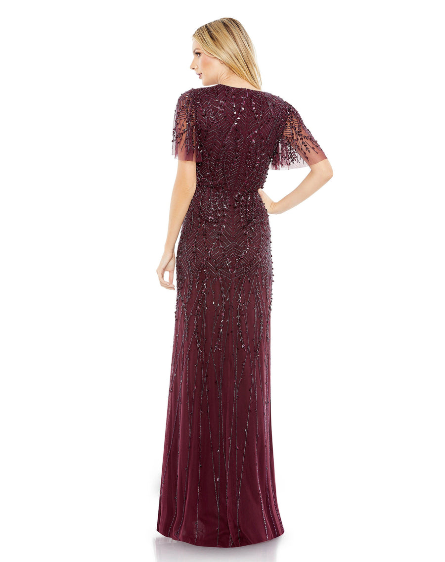 Mother of the Bride Long Mother of the Bride Dress Aubergine